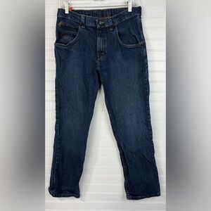 Wrangler boys husky dark wash adjustable waist denim jeans. Size 16
